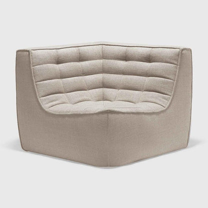 N701 Modular 4-Piece Beige Fabric Sectional Set