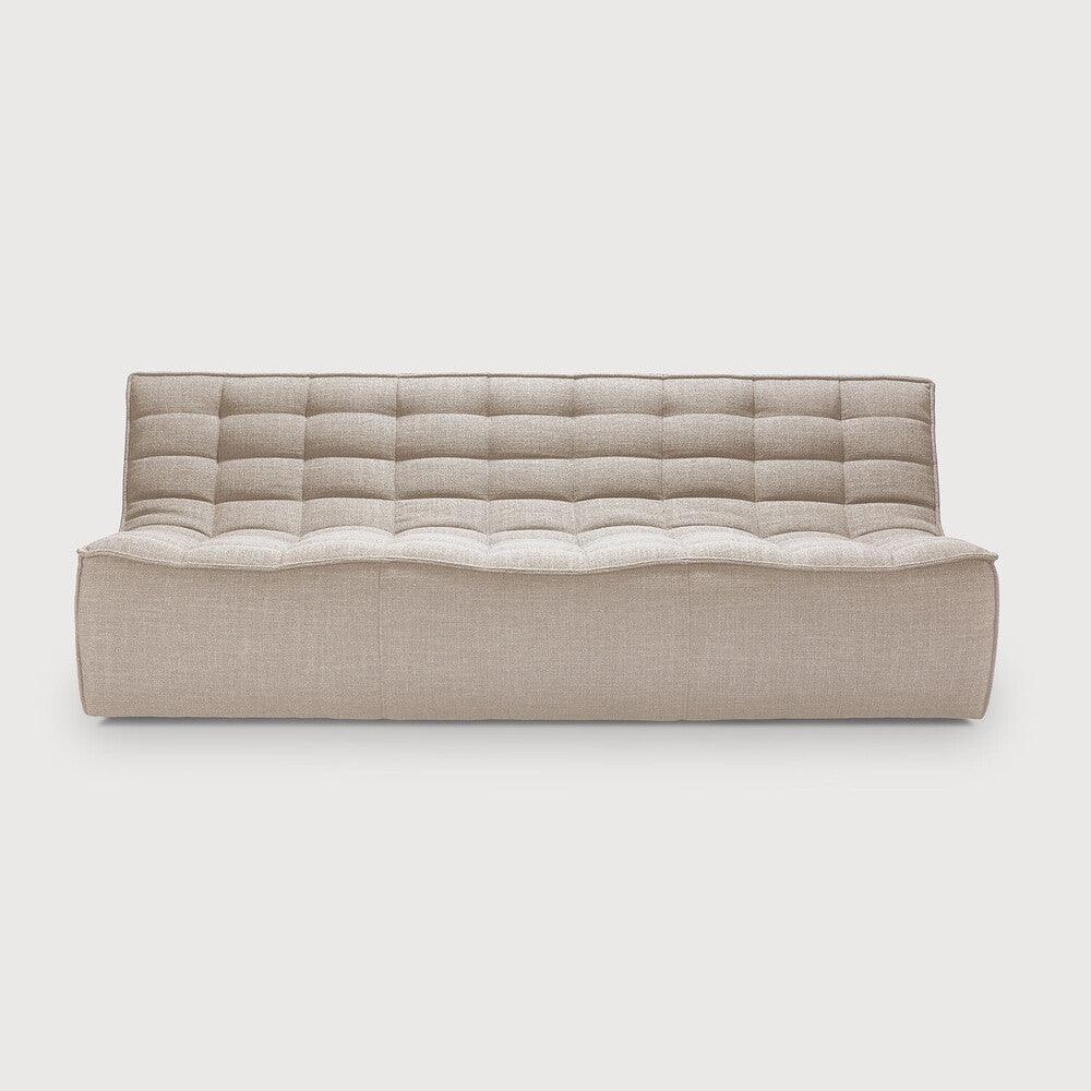 N701 Modular 4-Piece Beige Fabric Sectional Set