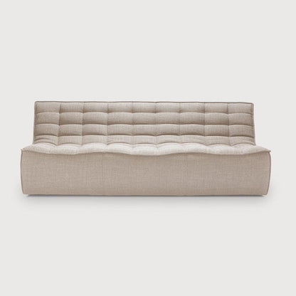N701 Modular 4-Piece Beige Fabric Sectional Set