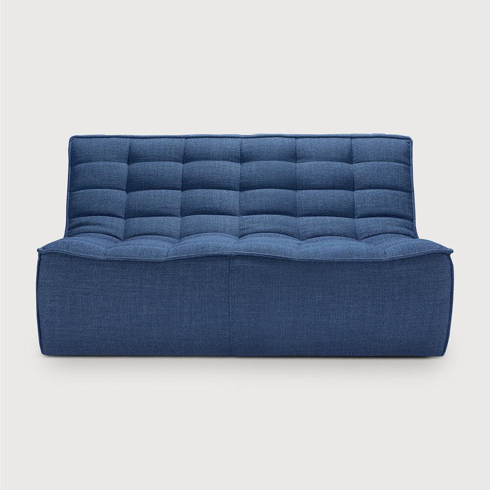 N701 Modular 4-Piece Blue Fabric Sectional Set