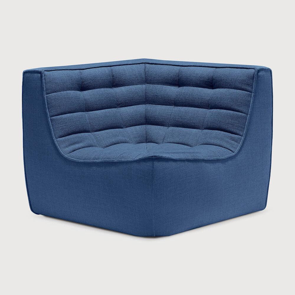 N701 Modular 4-Piece Blue Fabric Sectional Set