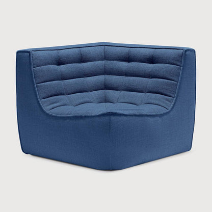 N701 Modular 4-Piece Blue Fabric Sectional Set