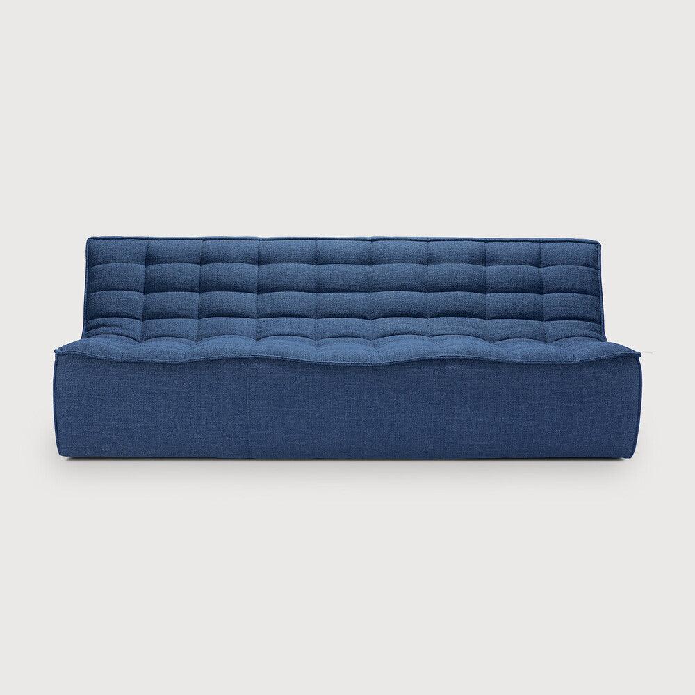 N701 Modular 4-Piece Blue Fabric Sectional Set