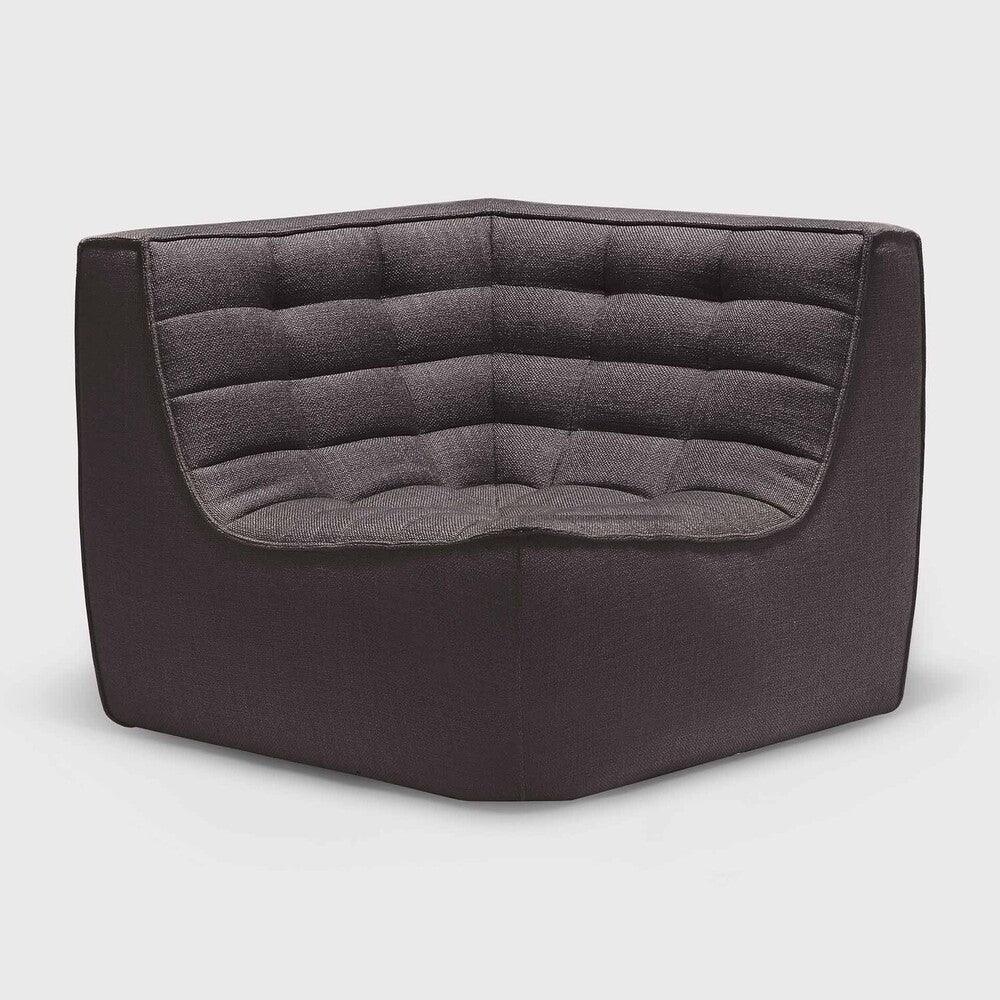 N701 Modular 4-Piece Dark Grey Fabric Sectional Set