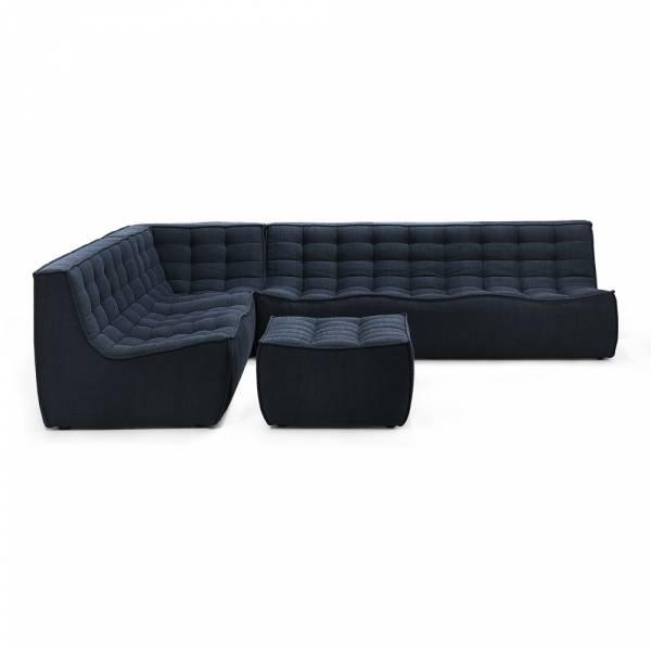 N701 Modular 4-Piece Graphite Fabric Sectional Set