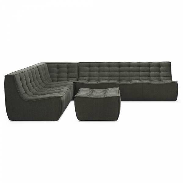 N701 Modular 4-Piece Moss Fabric Sectional Set