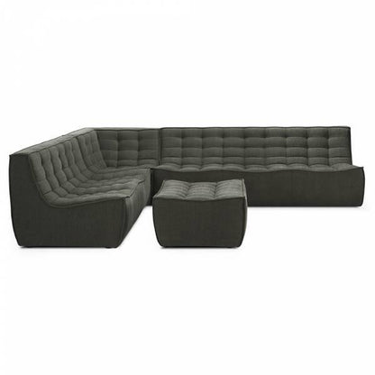 N701 Modular 4-Piece Moss Fabric Sectional Set