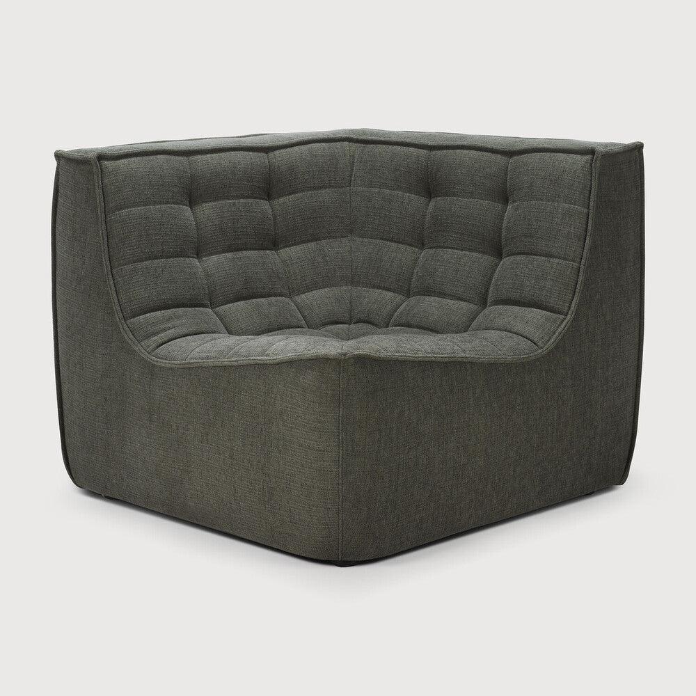 N701 Modular 4-Piece Moss Fabric Sectional Set