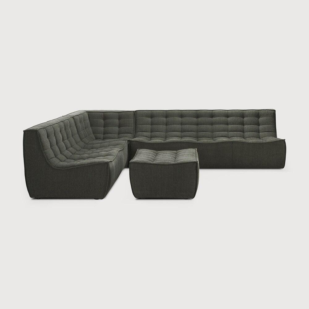 N701 Modular 4-Piece Moss Fabric Sectional Set