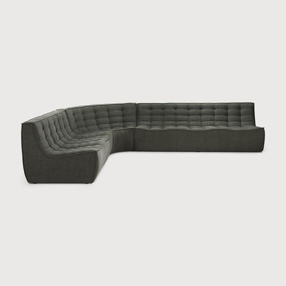 N701 Modular 4-Piece Moss Fabric Sectional Set