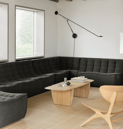 N701 Modular 4-Piece Moss Fabric Sectional Set