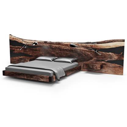 Natural King Size Walnut Bed