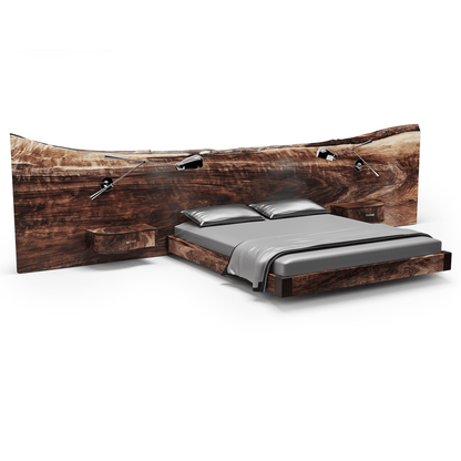 Natural King Size Walnut Bed