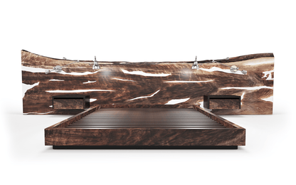 Natural King Size Walnut Bed