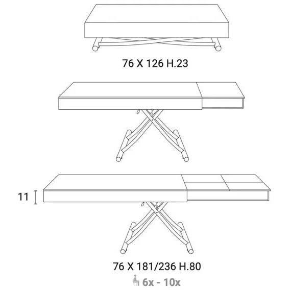 Newood Transformable Coffee to Dining Table