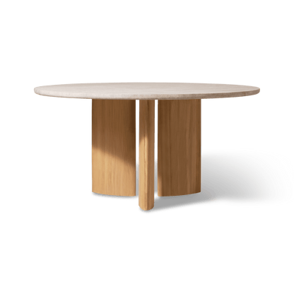 Newport Teak Round Dining Table 60