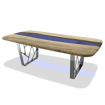 Ombrone Bleached Walnut River Dining Table