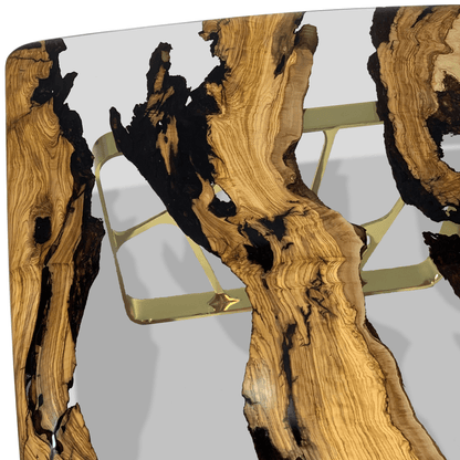 Ombrone Olive Wood Squoval Coffee Table