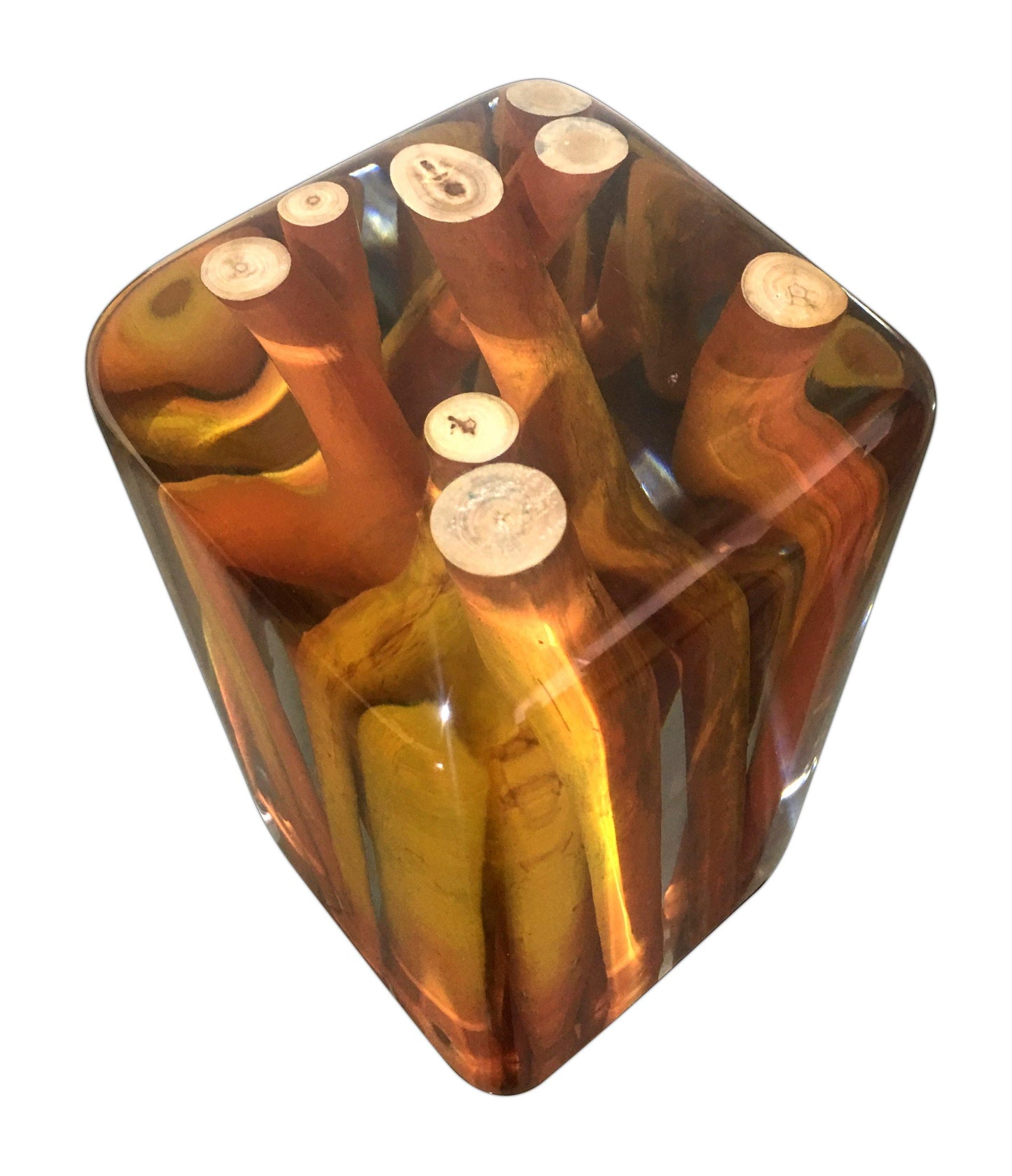 Orange Branches Cube