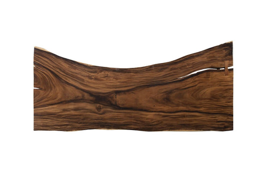 Origins Dining Table Live Edge, Brushed Stainless Steel Legs, Natural ID107174
