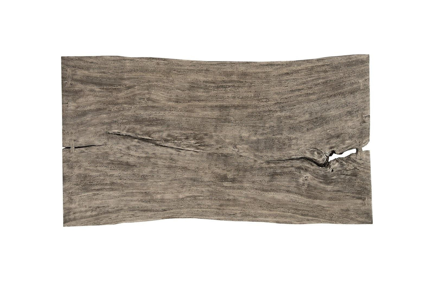 Origins Dining Table Live Edge, Gray Stone, Straight Satin Black Legs TH105986