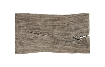 Origins Dining Table Live Edge, Gray Stone, Straight Satin Black Legs TH105986