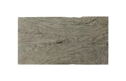 Origins Dining Table Straight Edge, Gray Stone, Satin Black Legs TH108210
