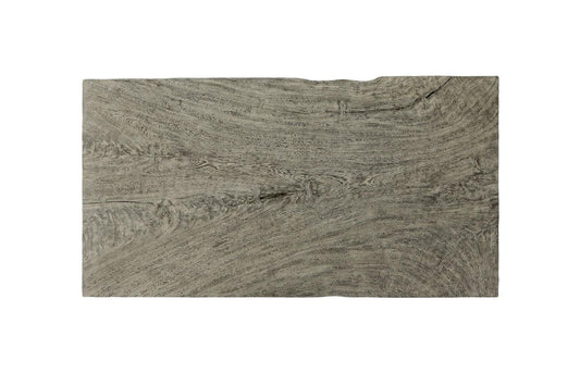 Origins Dining Table Straight Edge, Gray Stone, Satin Black Legs TH108210