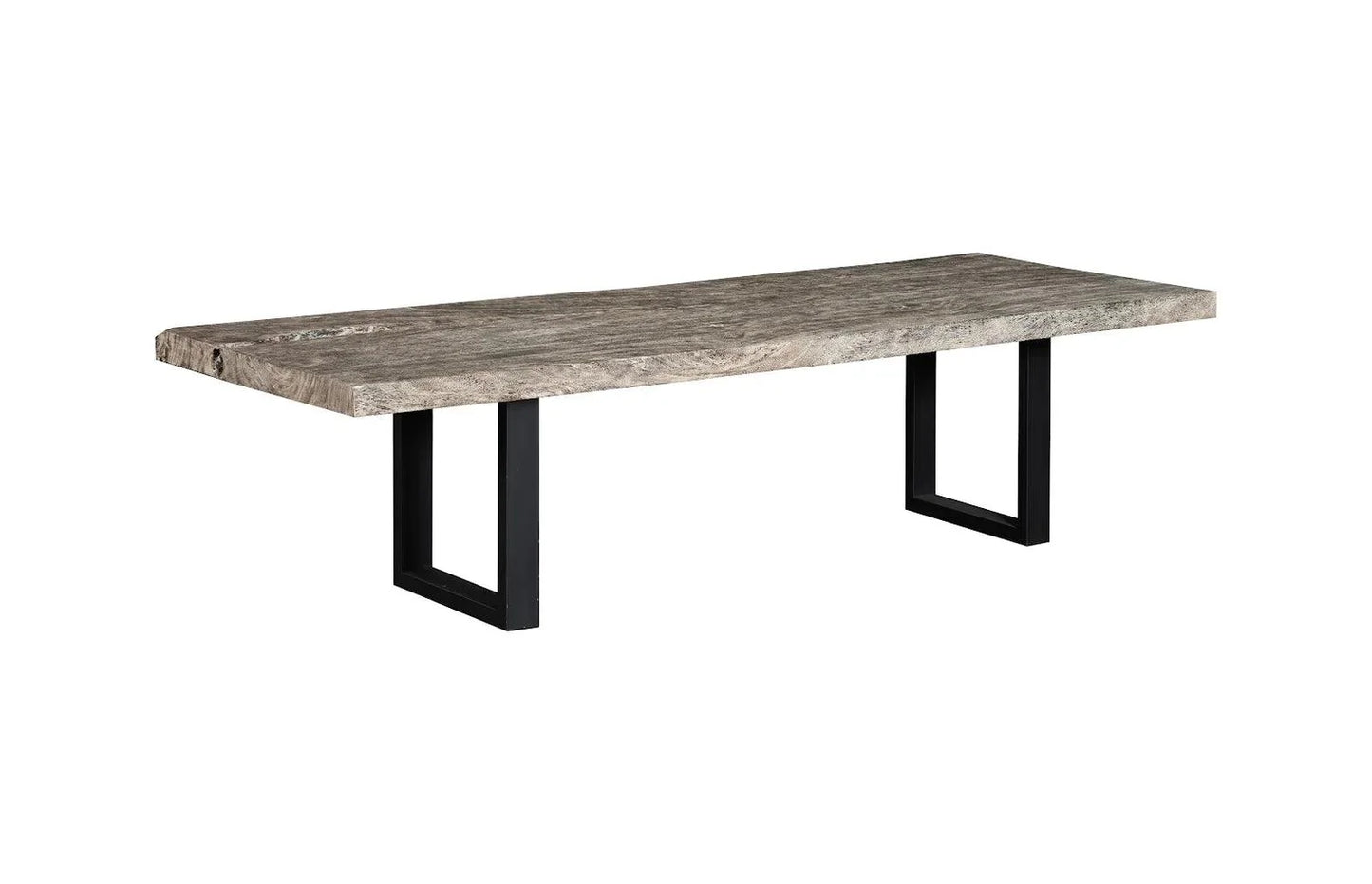 Origins Dining Table Straight Edge, Gray Stone, Satin Black Legs TH108210