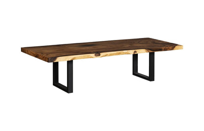 Origins Dining Table Straight Edge, Natural, Satin Black Legs TH107746