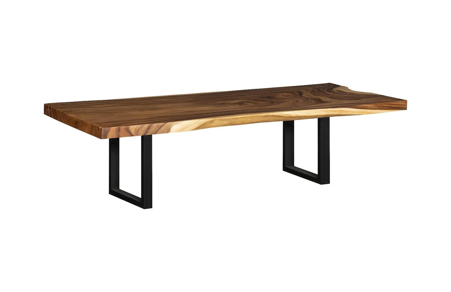 Origins Dining Table Straight Edge, Natural, Satin Black Legs TH107748