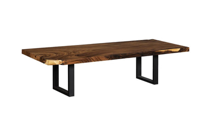 Origins Dining Table Straight Edge, Natural, Satin Black Legs TH107749
