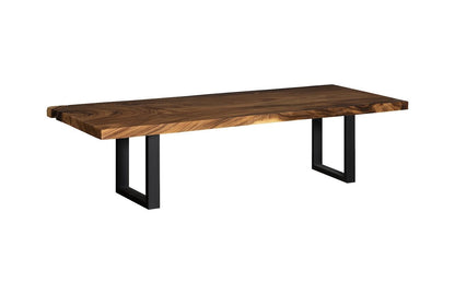 Origins Dining Table Straight Edge, Natural, Satin Black Legs TH107751