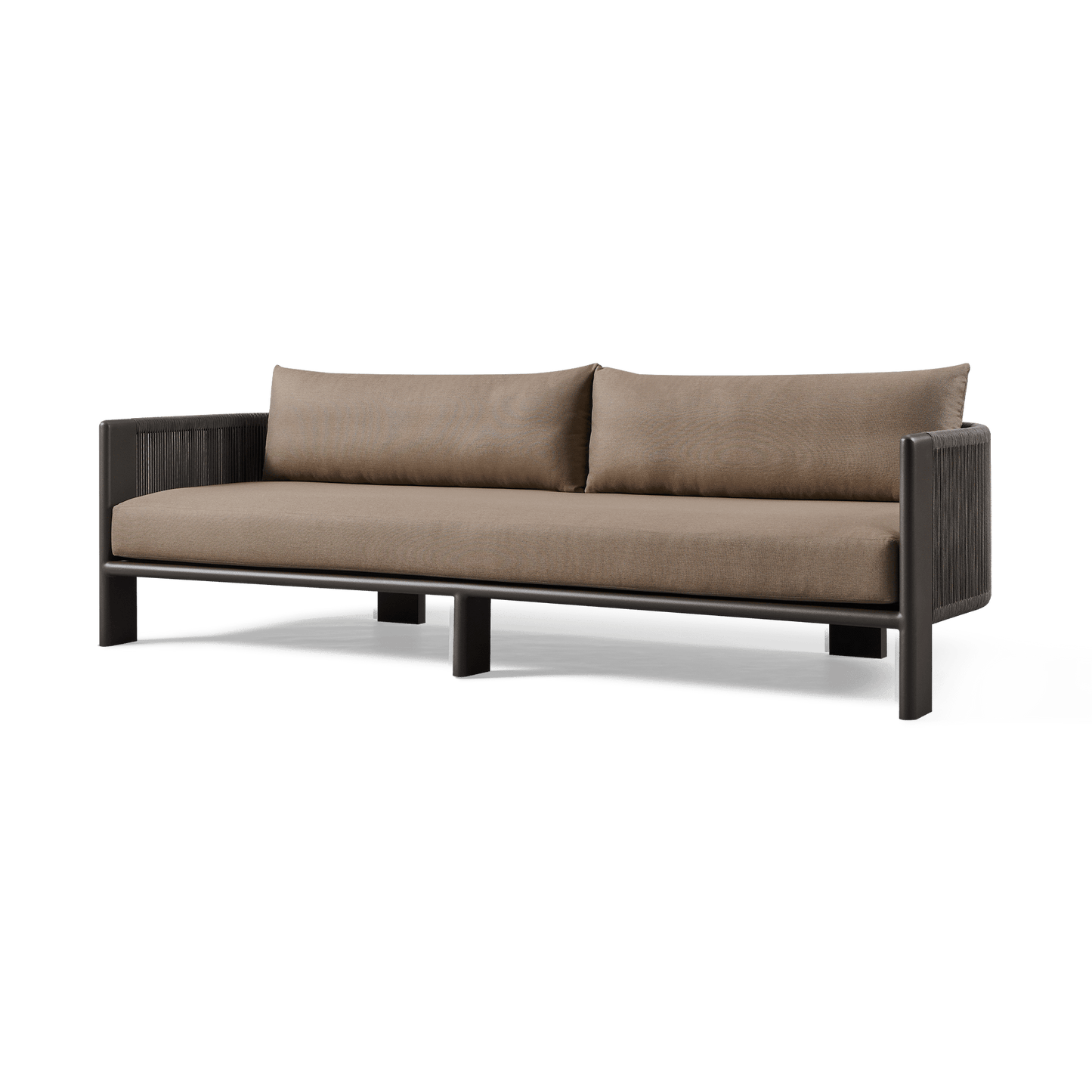 Divano in alluminio Palm Beach a 3 posti