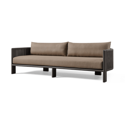 Divano in alluminio Palm Beach a 3 posti