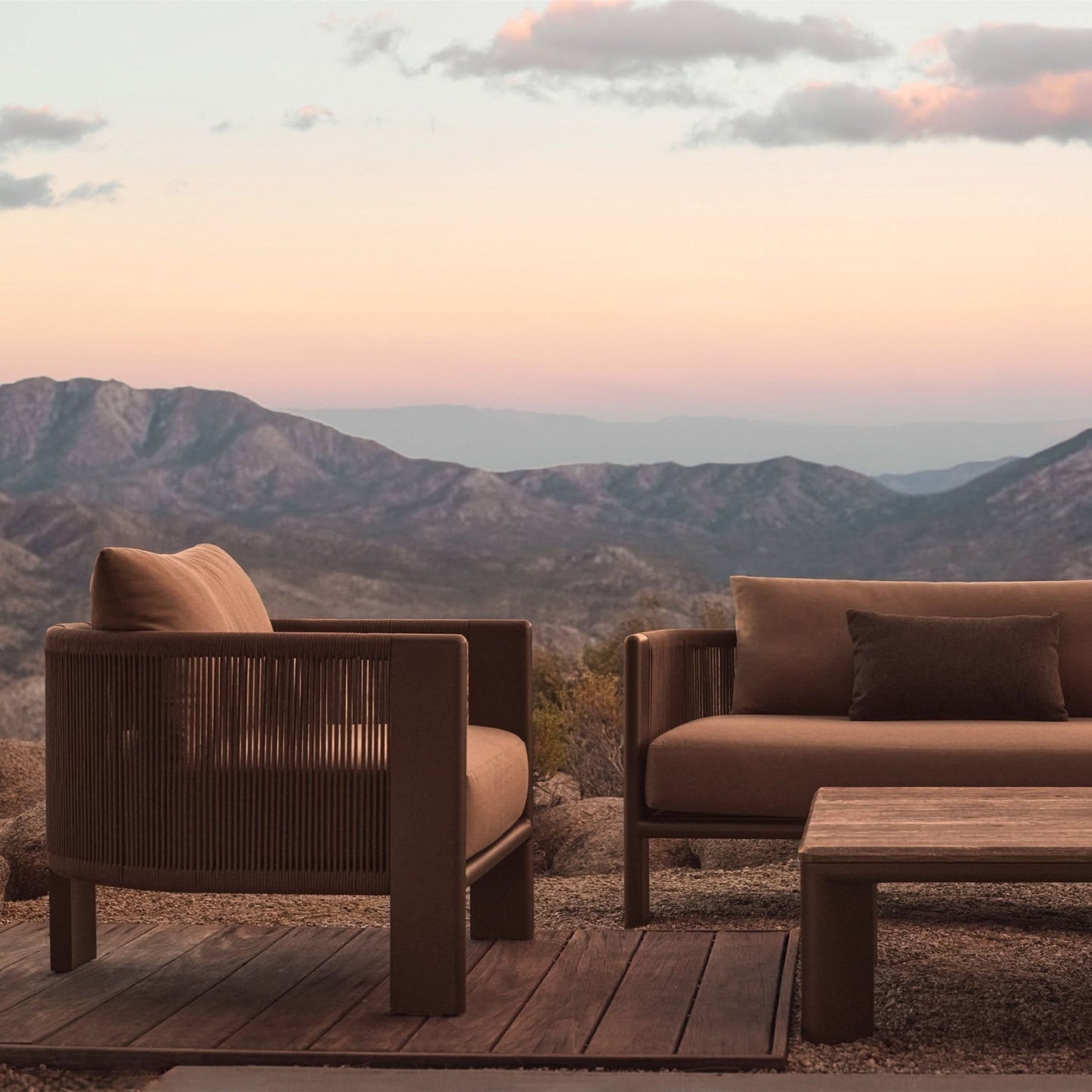 Tavolino da caffè rettangolare in alluminio Palm Beach