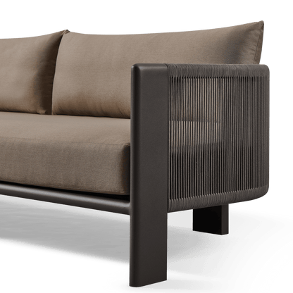 Divano in alluminio Palm Beach a 3 posti