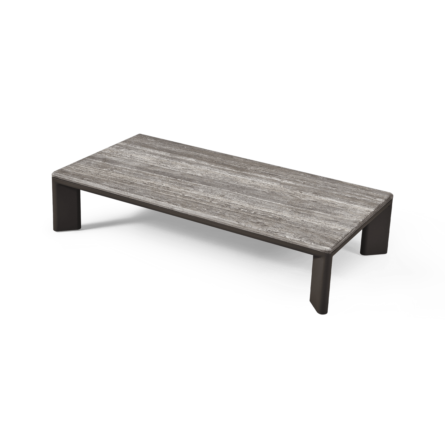 Tavolino da caffè rettangolare in alluminio Palm Beach