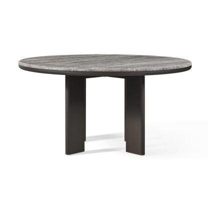 Tavolo da pranzo rotondo in alluminio Palm Beach 60