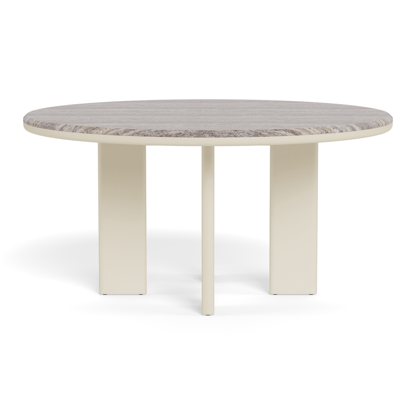 Tavolo da pranzo rotondo in alluminio Palm Beach 60