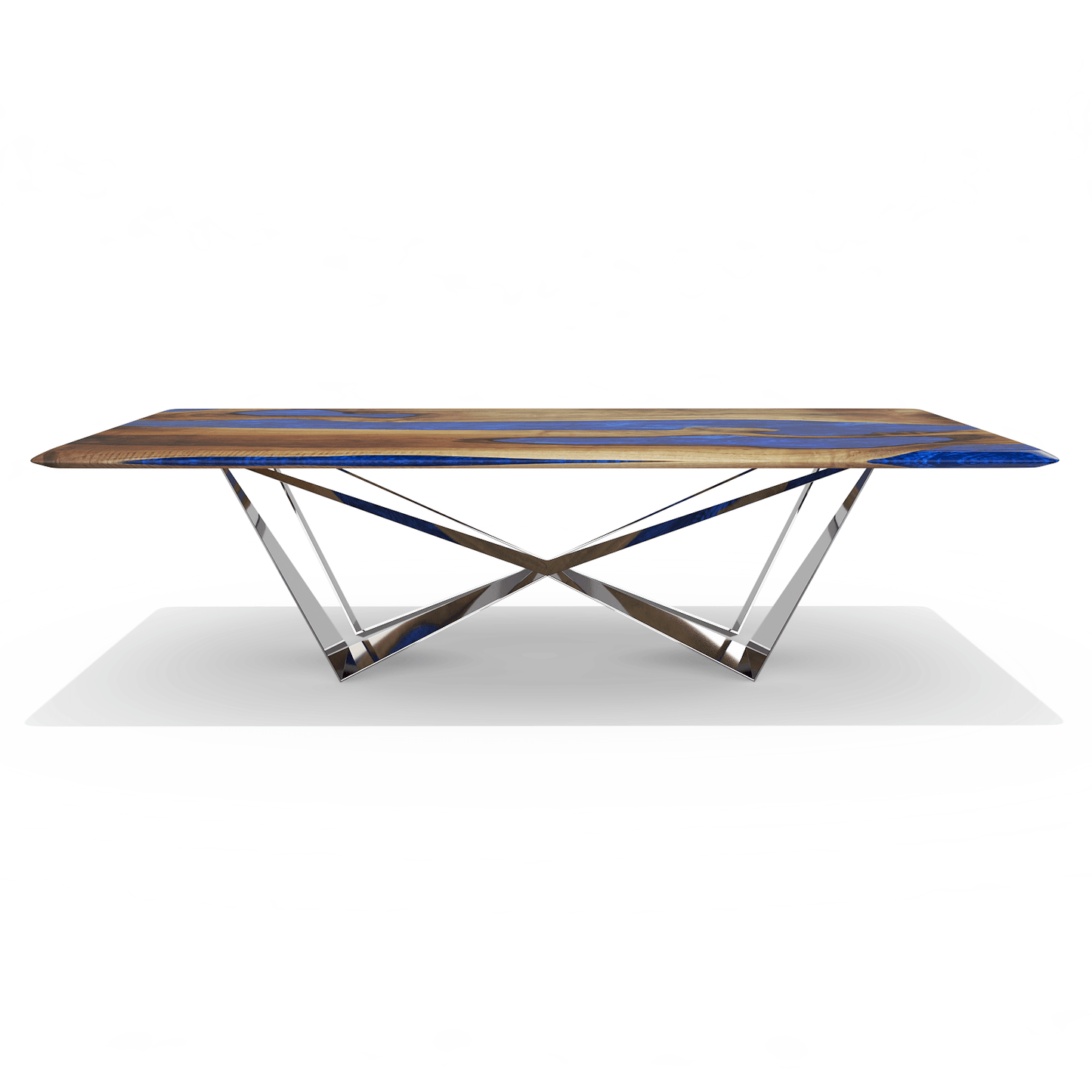 Pearl Blue Danube Walnut Dining Table