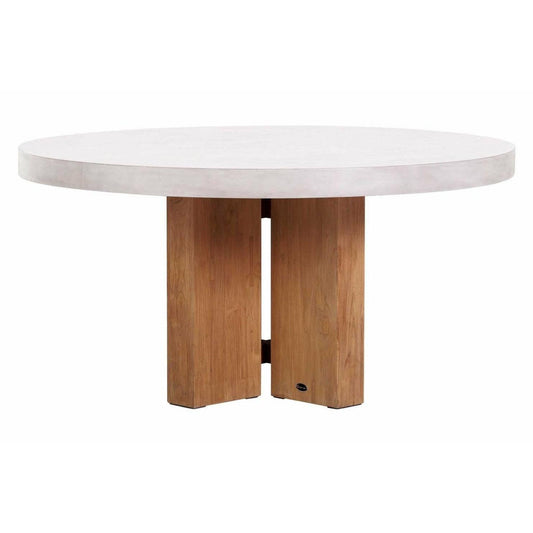 Perpetual Teak Java Dining Table Ivory White