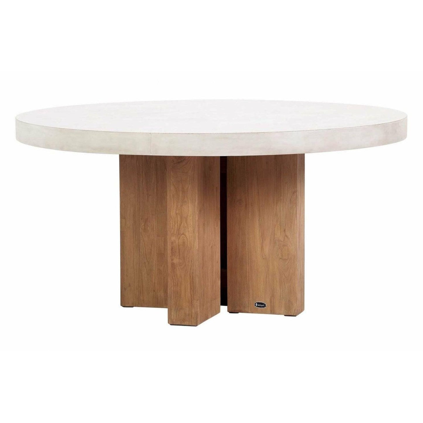 Perpetual Teak Java Dining Table Ivory White