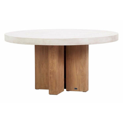 Perpetual Teak Java Dining Table Ivory White