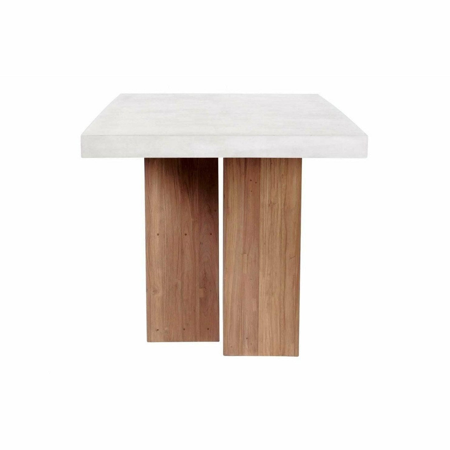 Perpetual Teak Lucca Counter Table Ivory White