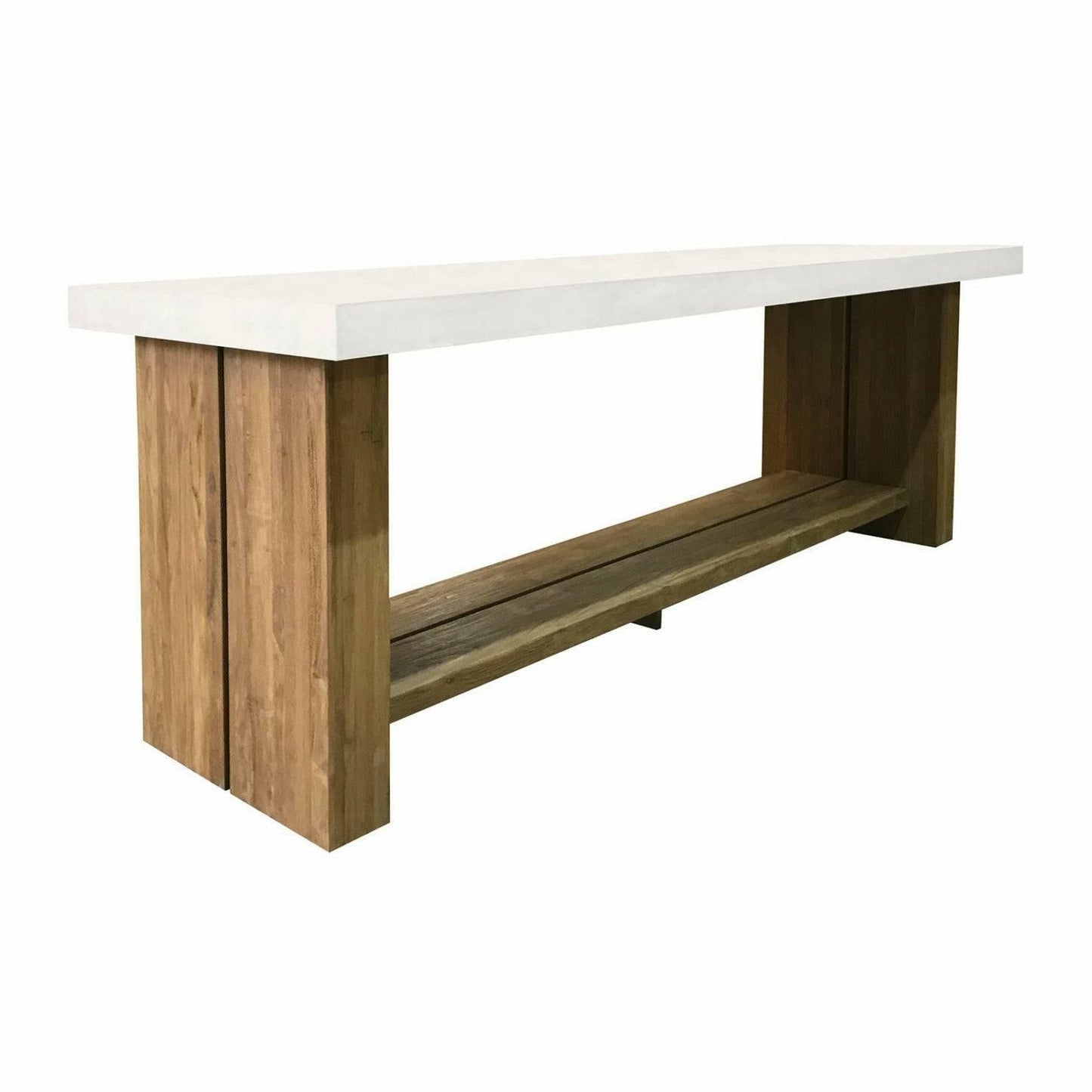 Perpetual Teak Mykonos Bar Table – Ivory White