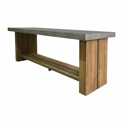 Perpetual Teak Mykonos Bar Table – Slate Gray