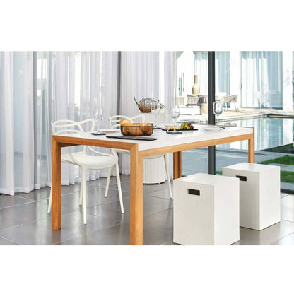 Perpetual Teak Soho Dining Table Slate Grey
