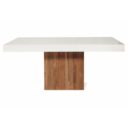 Perpetual Teak Sparta Dining Table Ivory White