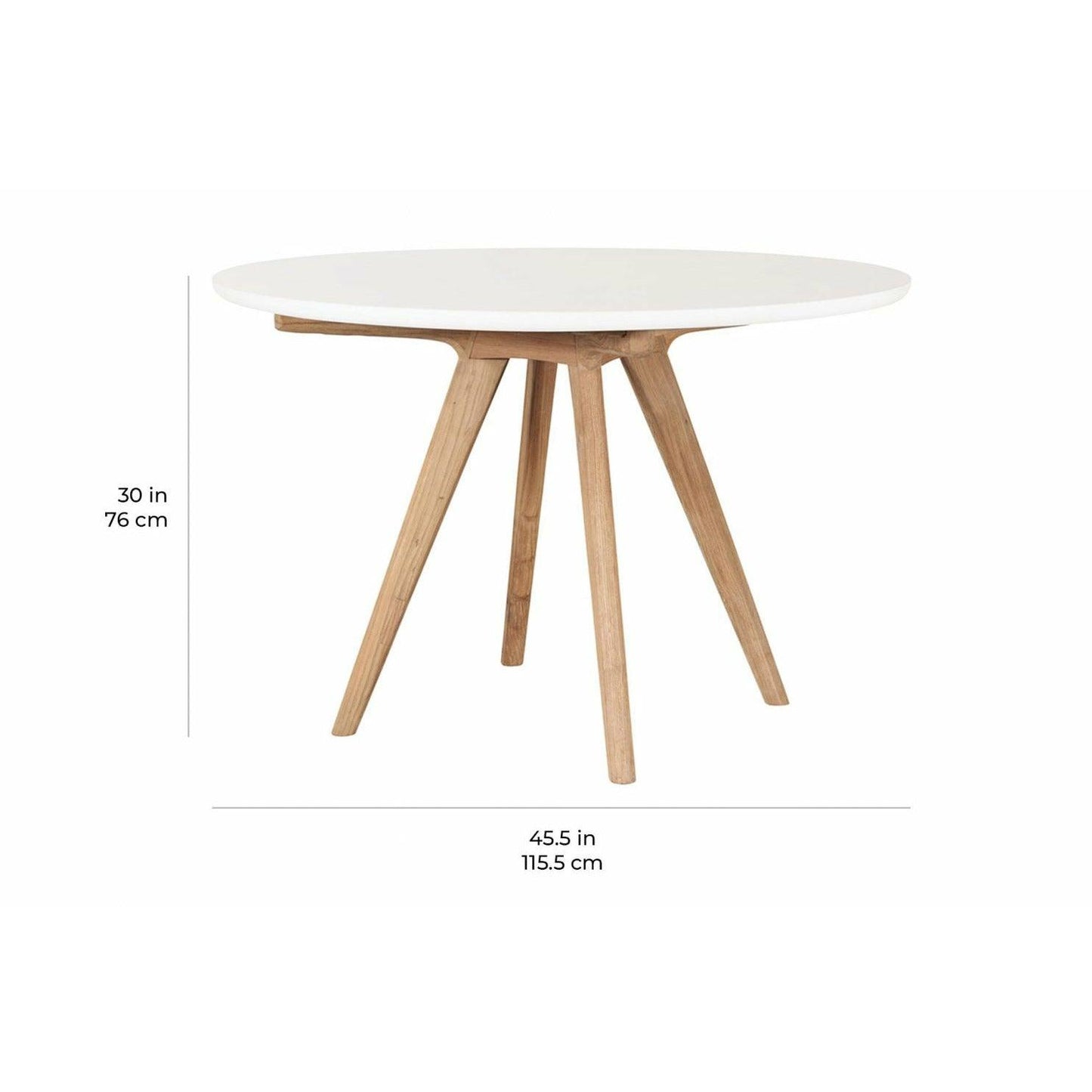 Perpetual Teak Viola Dining Table Slate Grey